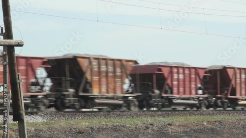 Carriage on railway train photo