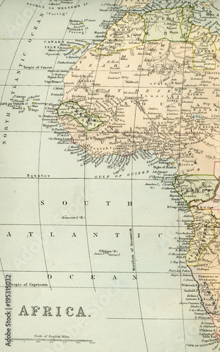 Wallpaper Mural Vintage Map of Africa - Early 1800 World Maps Torontodigital.ca