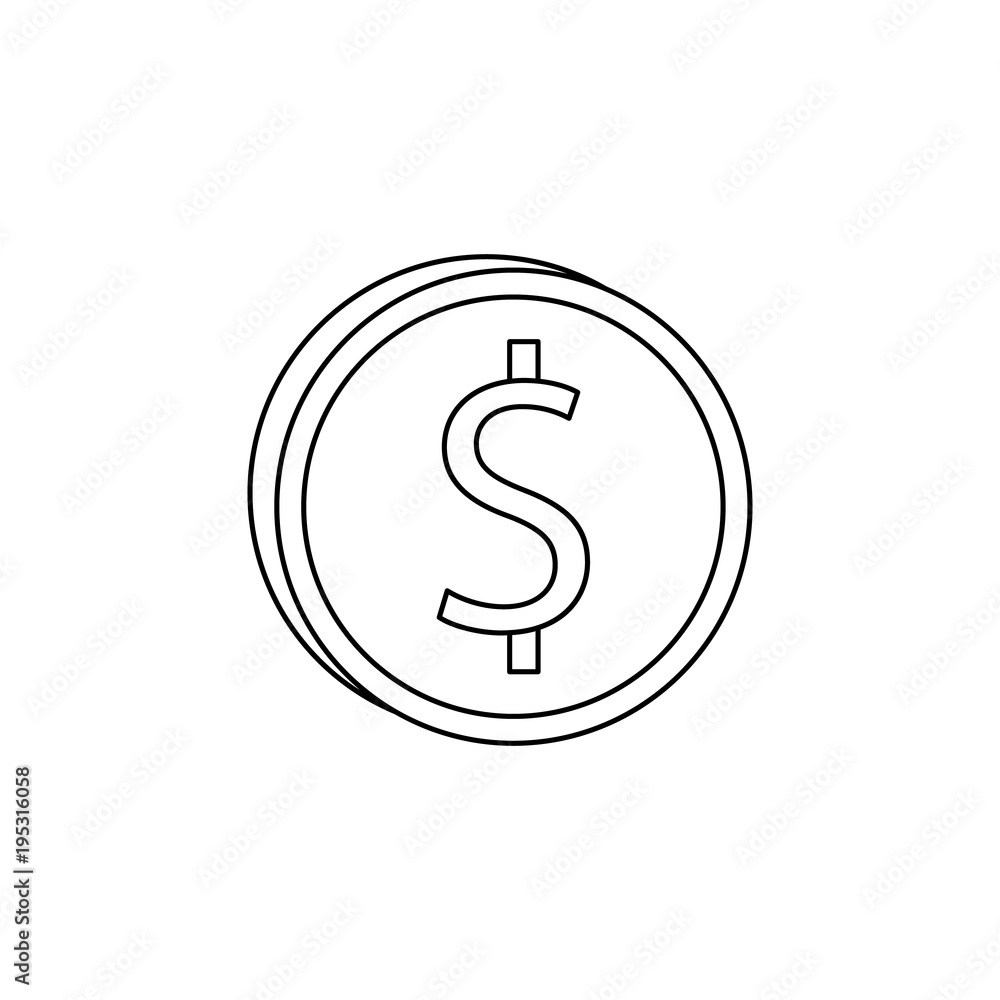 coinage icon. Element of banking icon for mobile concept and web apps. Thin line  icon for website design and development, app development. Premium icon