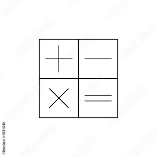 plus minus division multiplication icon. Element of banking icon for mobile concept and web apps. Thin line  icon for website design and development, app development. Premium icon