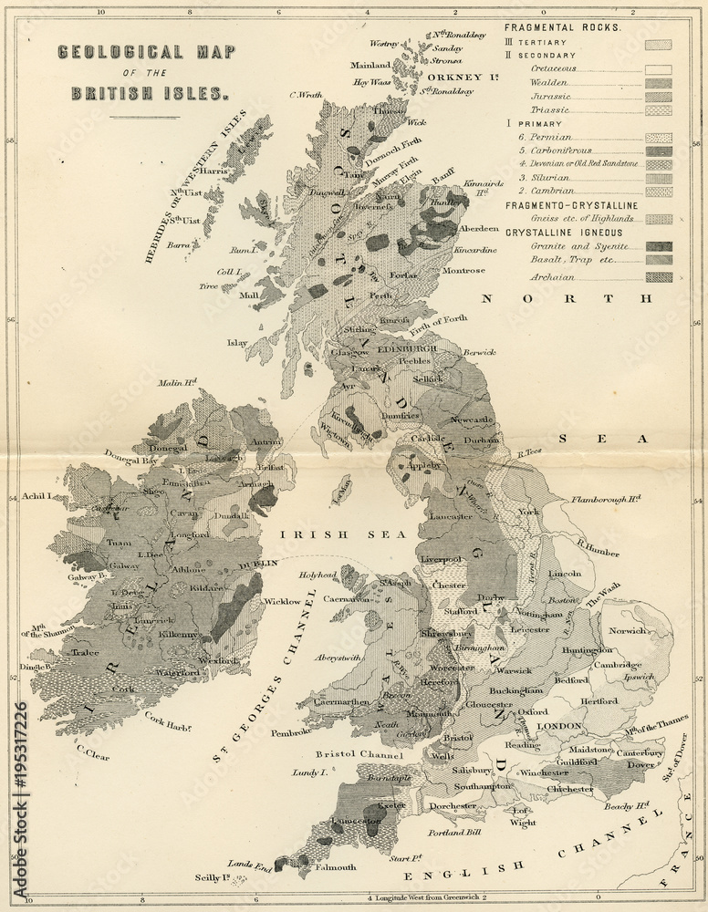 Vintage Map of Great Britain - Early 1800 Antique Maps of the World