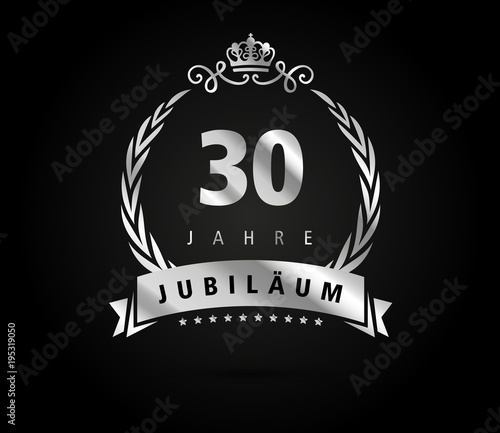 30 Jubilaeum laurel silber