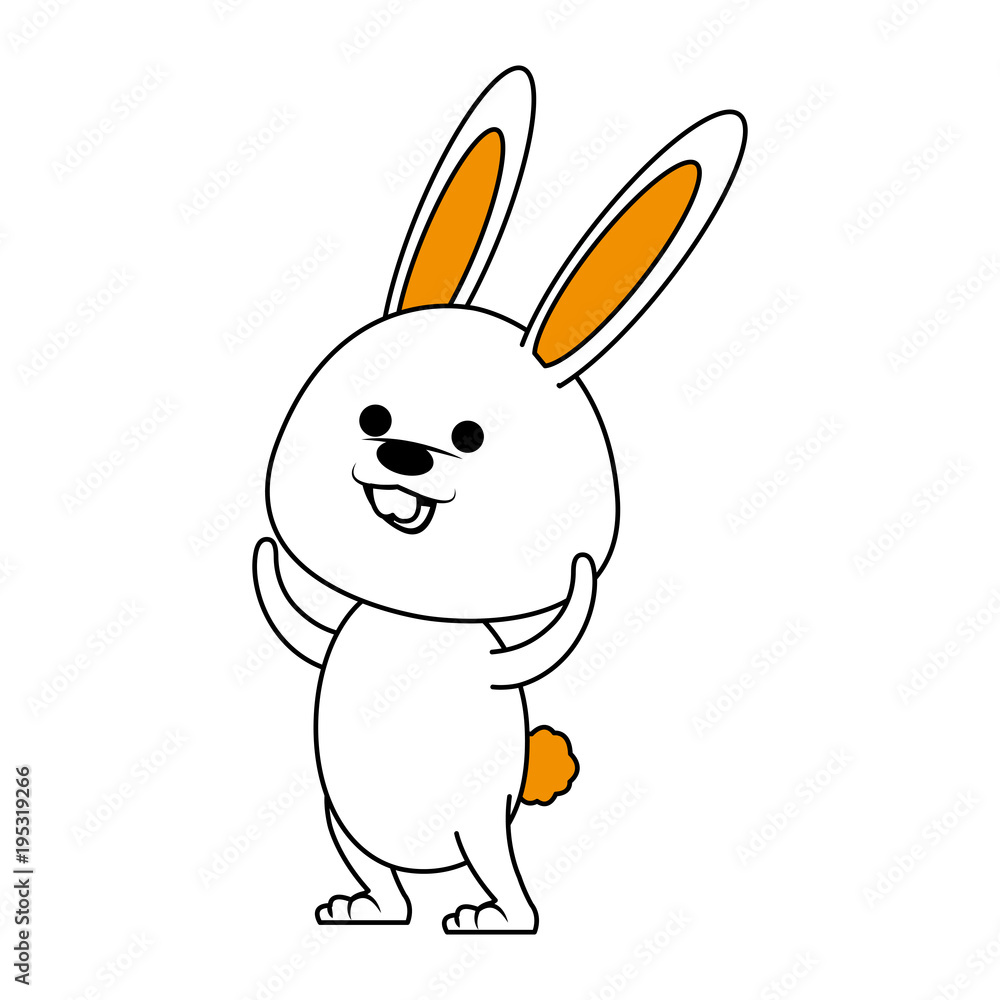 Cute rabbit cartoon icon vector illustration graphic design Cute rabbit cartoon icon vector illustration graphic design