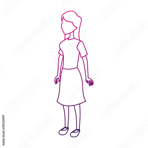 Retro woman with vintage clothes icon vector illustration graphic design