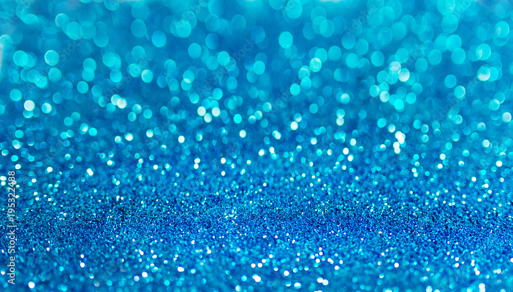 Blue defocused glitter background with copy space. Holiday texture.  Wallpaper. Glitter light spots on blue background, defocused Stock Photo |  Adobe Stock