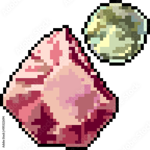 vector pixel art gemstone