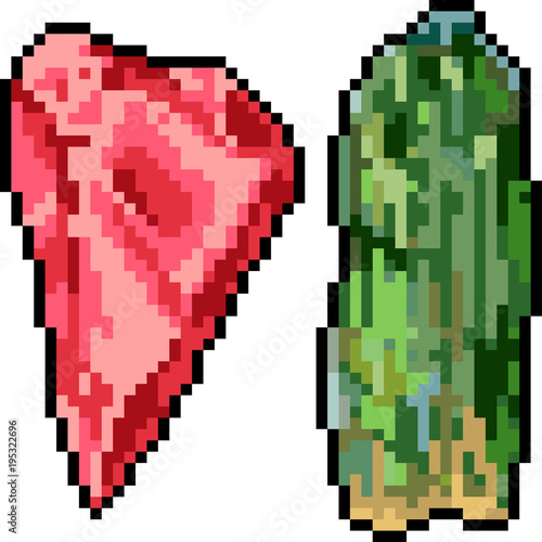 vector pixel art gemstone
