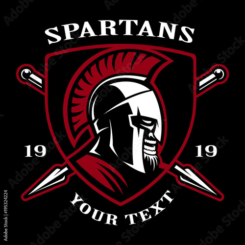 Emblem of spartan warrior.