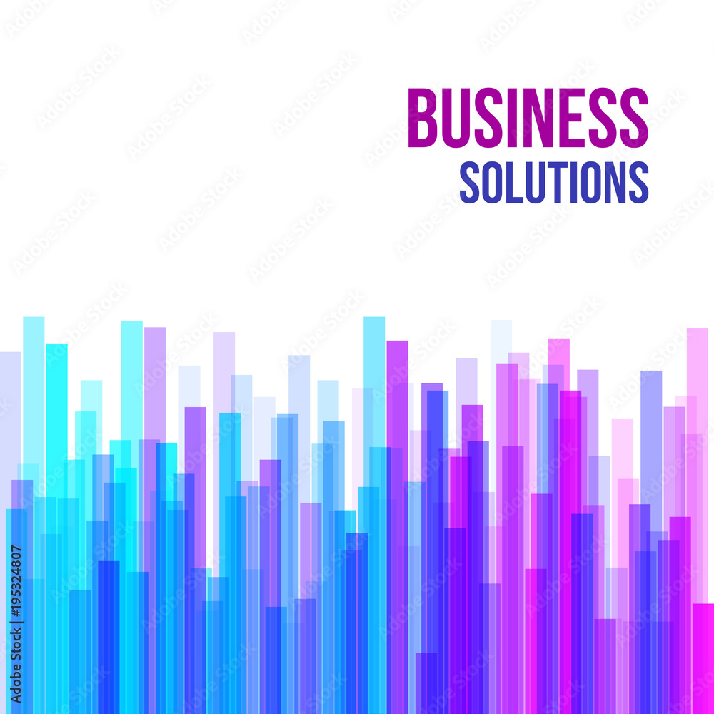 Colorful abstract geometric business background. Digital futuristic minimalism. Vector illustration. Violet, pink and blue geometric shapes random mosaic  business chart. Ultraviolet background