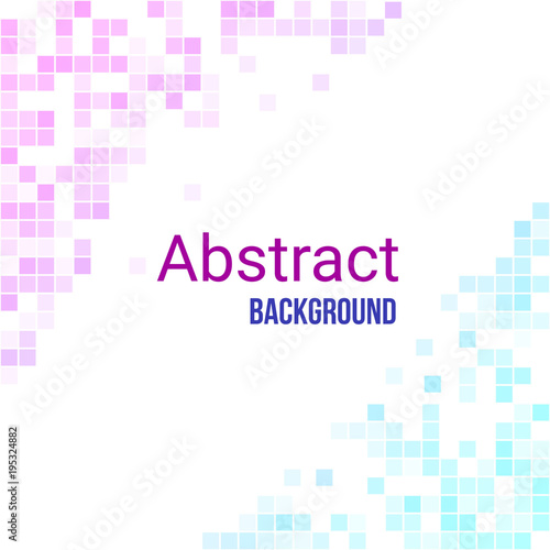 Colorful abstract geometric business background. Digital futuristic minimalism. Vector illustration. Violet, pink and blue geometric shapes random mosaic. Ultraviolet background