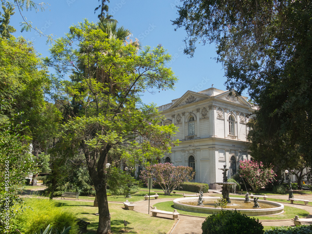 Seat of Santiago of the National Congress of Chile, in the center of Santiago de Chile. Chile.