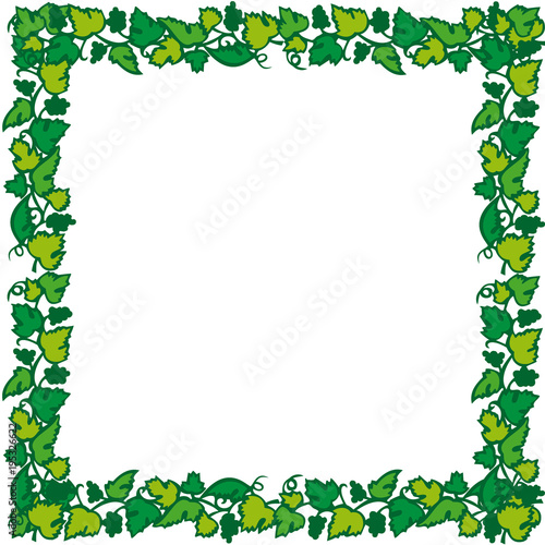 Marco hojas verde