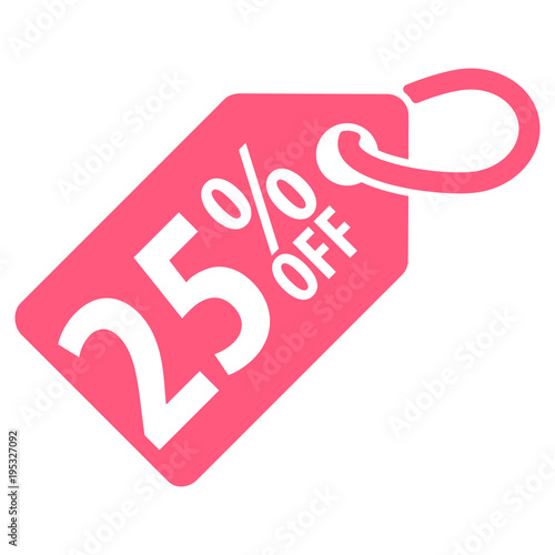 25 percent Off tag. Vector illustration.
