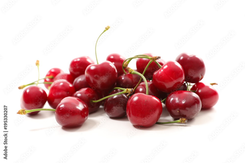 cherry fruit on white background cherry fruit on white background