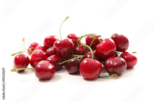 cherry fruit on white background