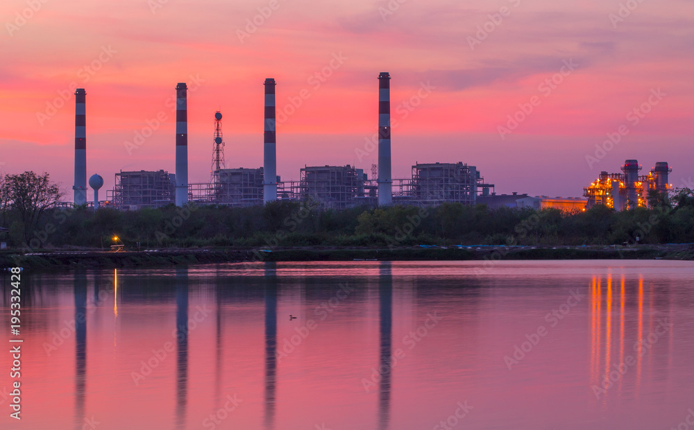 power station at night power station at night