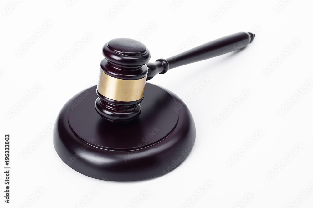 the Hammer Judge on white background. the Hammer Judge on white background.