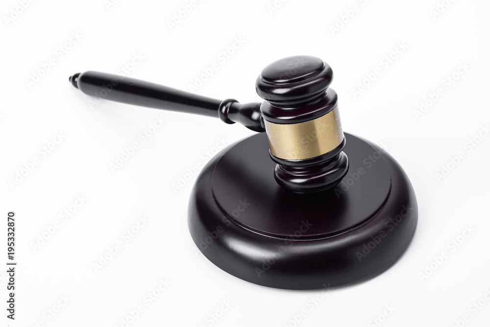 the Hammer Judge on white background. the Hammer Judge on white background.