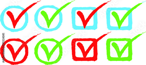 Check box and check mark set