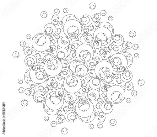 Circles coloring page