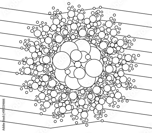 Symmetrical circles coloring page