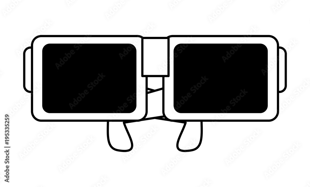 Nerd glasses icon over white background, vector illustration