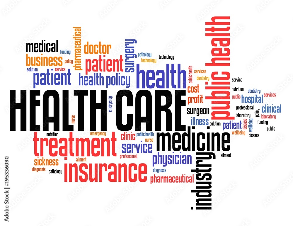 Healthcare word cloud. Health care concepts.