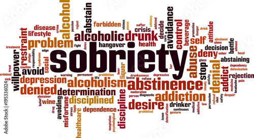 sobriety word cloud photo