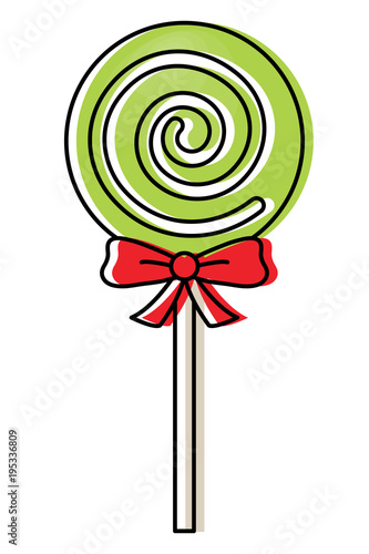 candy lollipop icon over white background, vector illustration