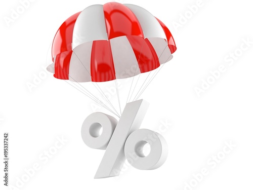 Parachute with percent symbol