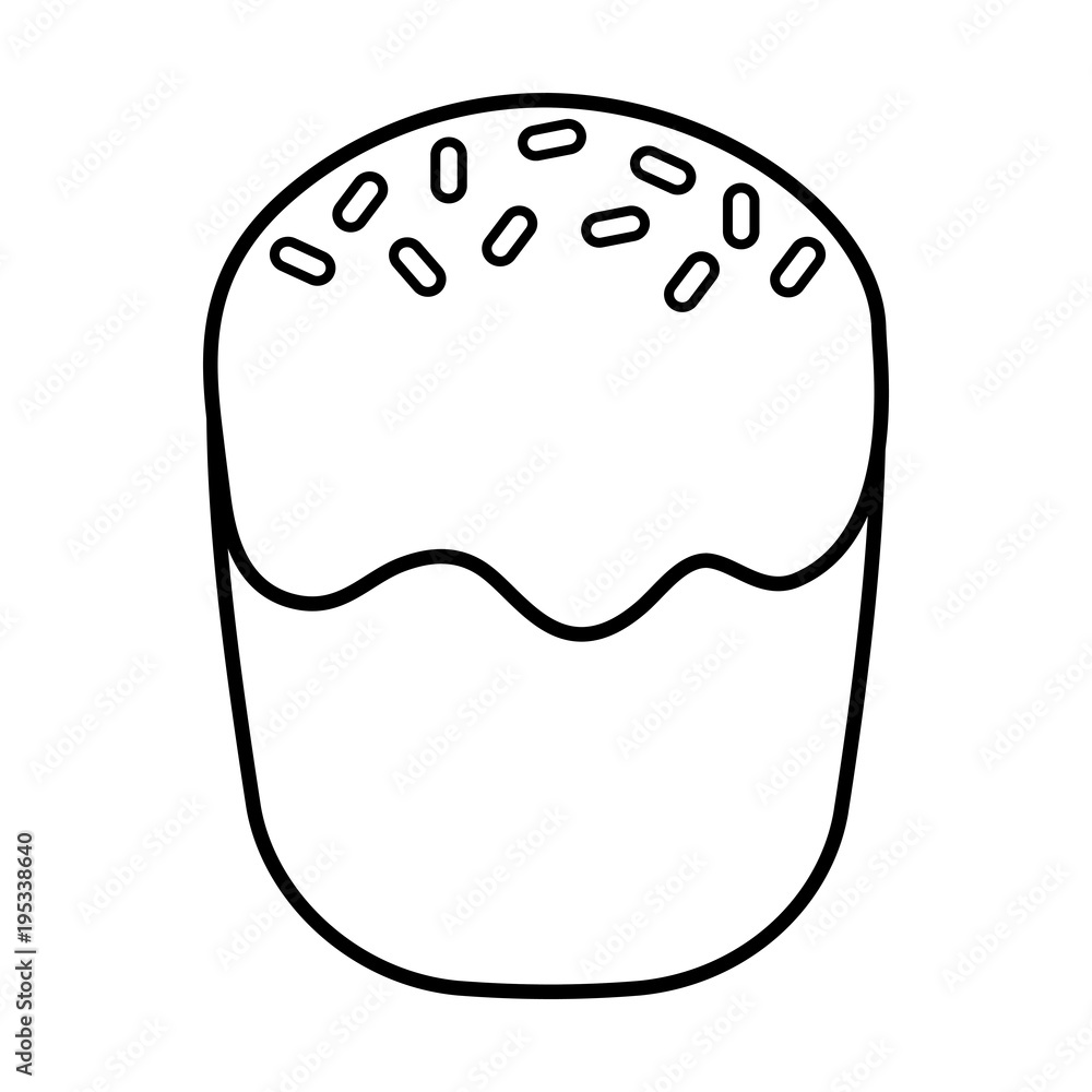 Sweet muffin icon over white background vector illustration Sweet muffin icon over white background vector illustration