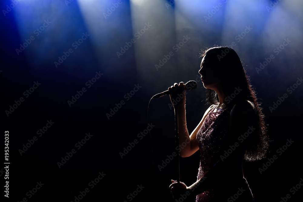 Obraz premium Singer woman on stage