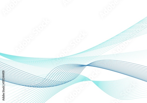 Abstract vector background, blue transparent waved lines. smoke wave.