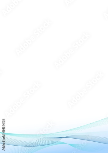 Abstract vector background, blue transparent waved lines. smoke wave.
