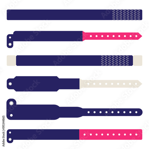 Concert bracelets for entrance to the event. Set of wristbands for entrance to the festival, concert