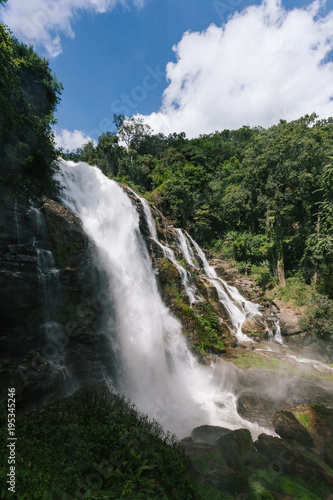Wachirathan waterfall in Doi Inthanon National Park, Thailand.