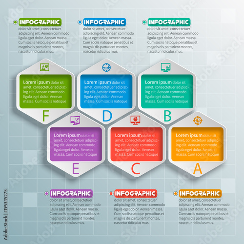 Abstract 3D Paper Infographics