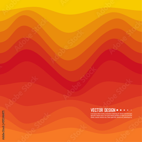 Distorted wave colorful texture. Abstract dynamical rippled surface. Vector stripe deformation background. Transition and gradation of color.
