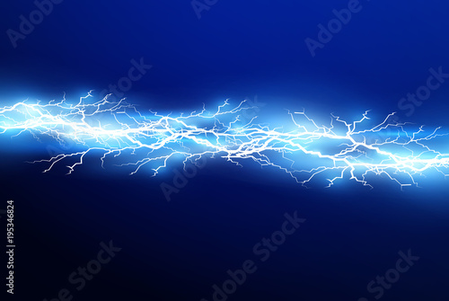 A set of lightning Magic and bright light effects. Vector illustration. Discharge electric current. Charge current. Natural phenomena. Energy effect illustration. Bright light flare and sparks