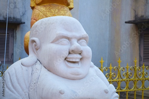 Buddha statue at Wat Ounalom temple in Phnom Penh, Cambodia. photo