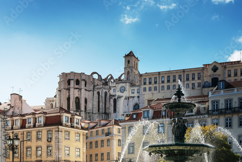 Rossio Square in Lisbon, Portugal, Europe