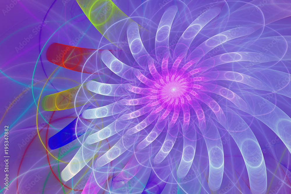 Fractal flower in gradient pink and purple Fractal flower in gradient pink and purple