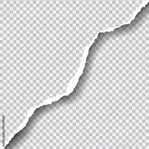Realistic vector ripped paper with space for your text on transparent background