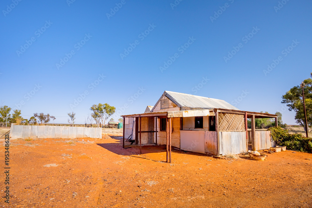 Abandoned home in the ghost town of Gwalia in the Western Australian goldfields near Kalgoorlie. Western Australia, Australia.