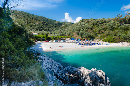 Pebble beach Ammoussa on the Ioian island Lefkada © pavelr51