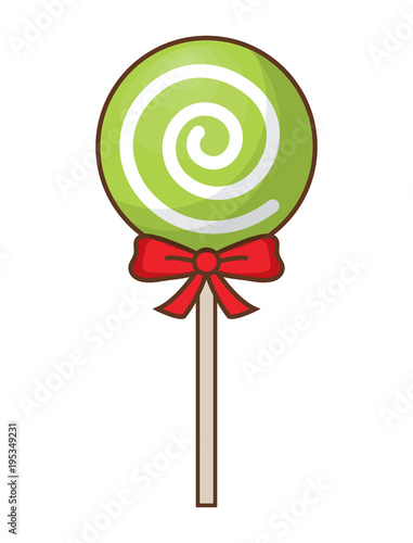candy lollipop icon over white background, vector illustration