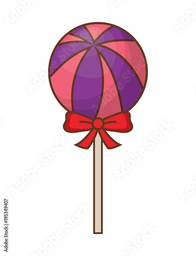 candy lollipop icon over white background, vector illustration