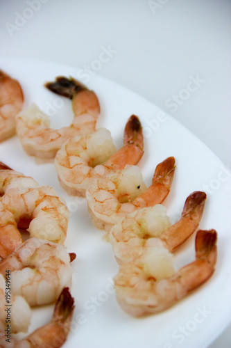  seafood. shrimp on a plate.