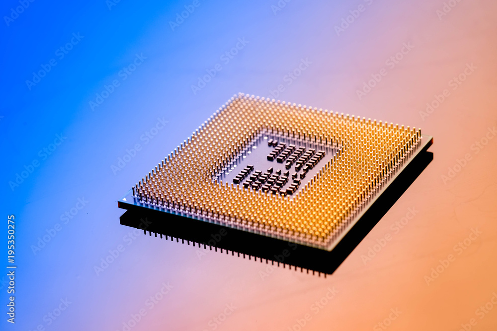 technology cyber electronic concept. cpu ram computer on blue light background technology cyber electronic concept. cpu ram computer on blue light background