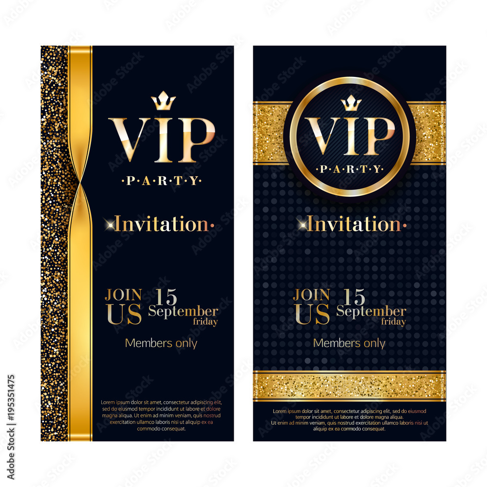 Naklejka premium VIP invitation card premium design template.